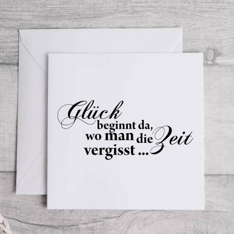 Stempel Glück beginnt da 100 Handmade von Newstamps