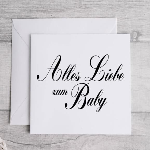 Stempel Alles Liebe zum Baby 100 Handmade von Newstamps