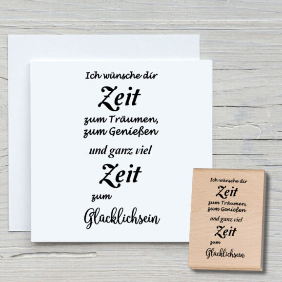 Stempel Ich wünsche dir Zeit 100 Handmade von Newstamps