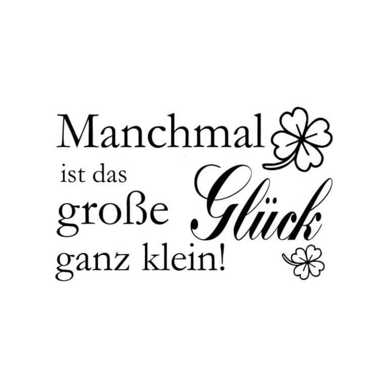 Stempel Manchmal ist das große Glück ganz klein 100 Handmade von