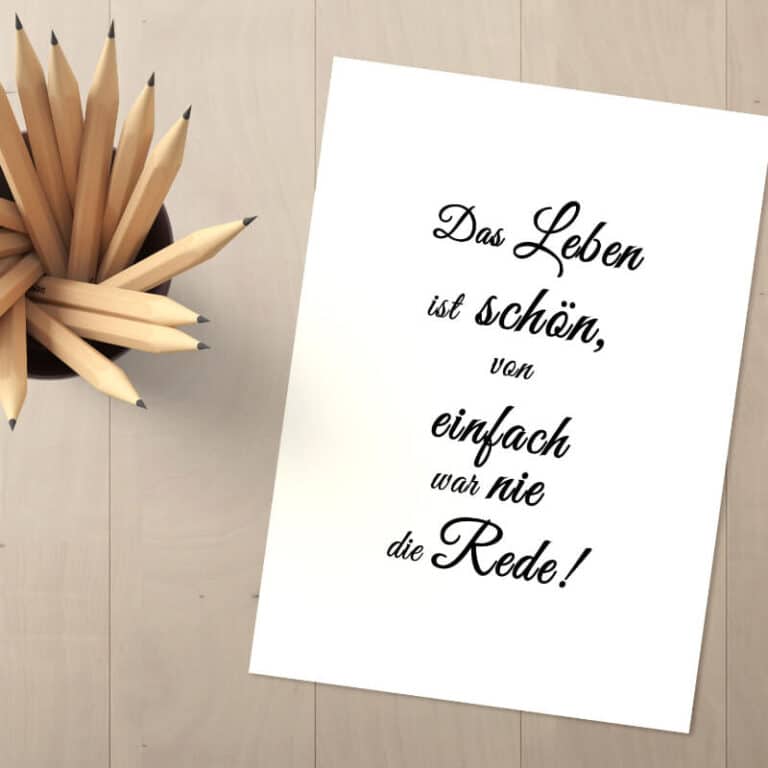 Stempel Das Leben ist schön 100 Handmade von Newstamps
