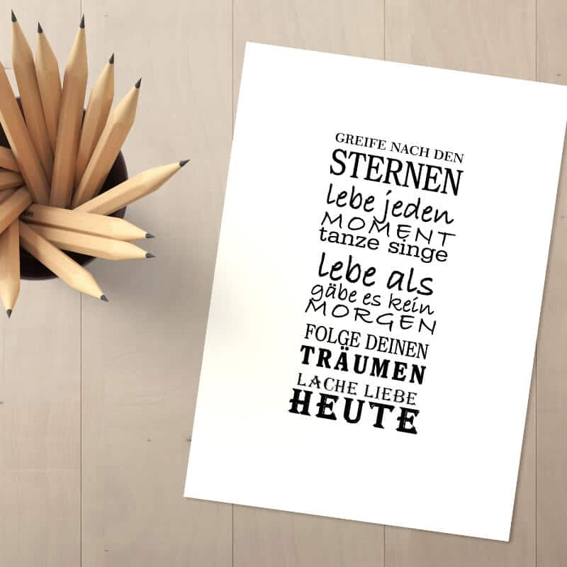 Greife nach den Sternen Newstamps