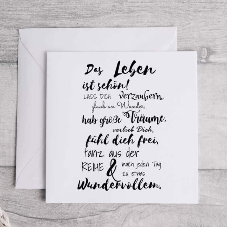 Stempel Das Leben ist schön 02 100 Handmade von Newstamps