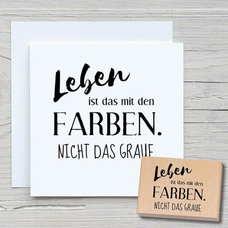 Stempel Leben ist das mit den Farben 100 Handmade von Newstamps