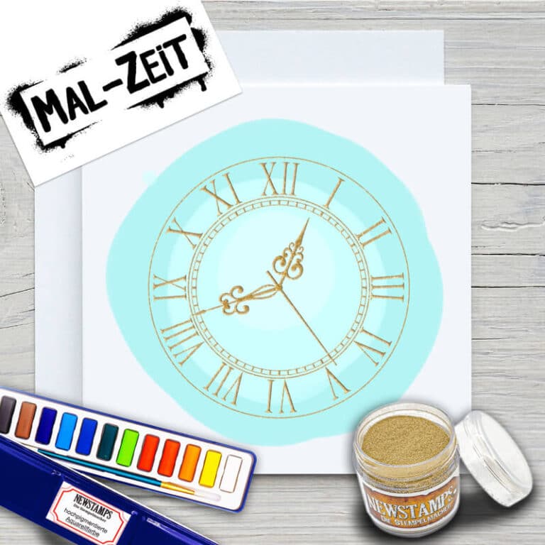Stempel Ziffernblatt 100 Handmade von Newstamps