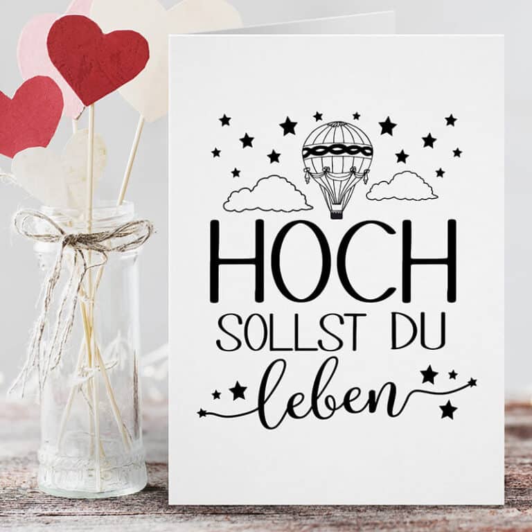Stempel Hoch sollst Du leben 100 Handmade von Newstamps