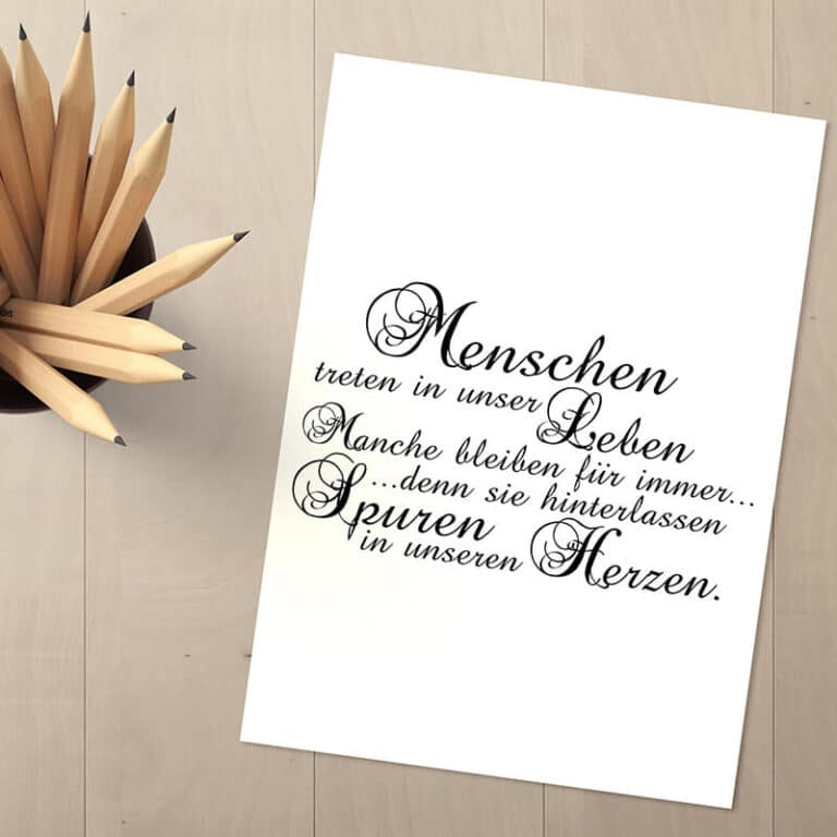 Stempel Menschen treten in unser Leben 100 Handmade von Newstamps