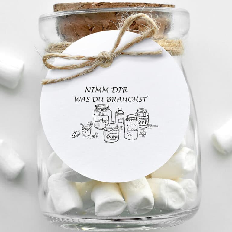 Stempel "Nimm Dir Zeit" Mit Teekannen-Motiv - Holzstempel 48x26mm Für Bastelprojekte