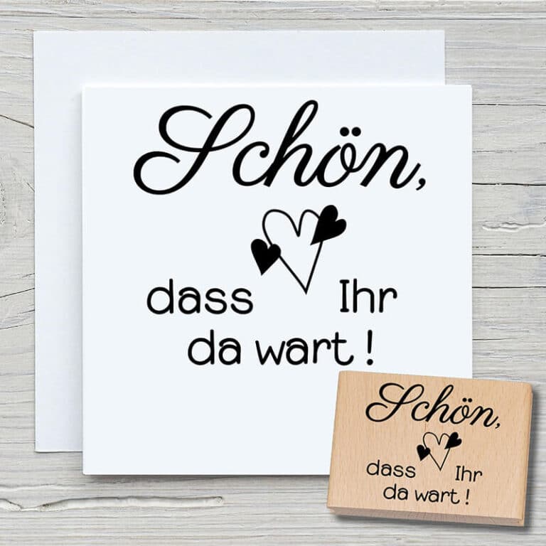 Stempel Schön, dass Ihr da wart 100 Handmade von Newstamps