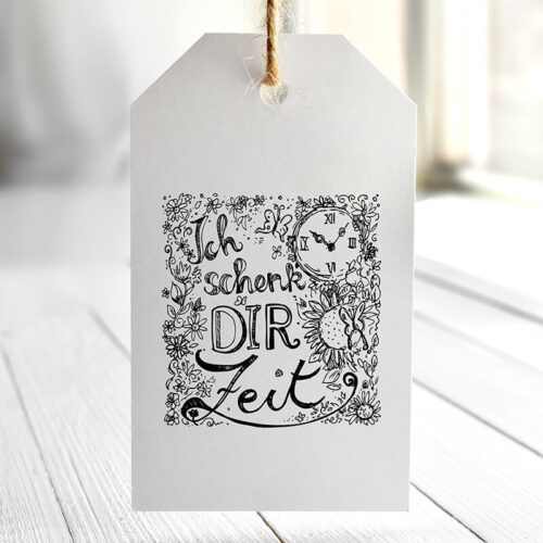 Ich Schenke Dir Zeit Zum Geburtstag Stempel Ich schenk Dir Zeit | 100% Handmade von Newstamps