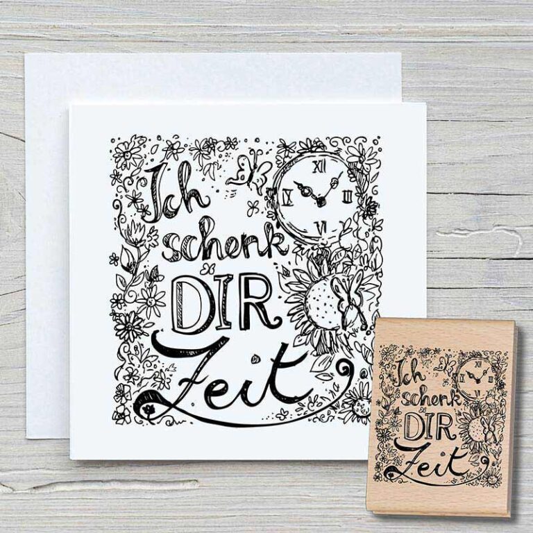 Ich Schenke Dir Zeit Zum Geburtstag Stempel Ich schenk Dir Zeit | 100% Handmade von Newstamps