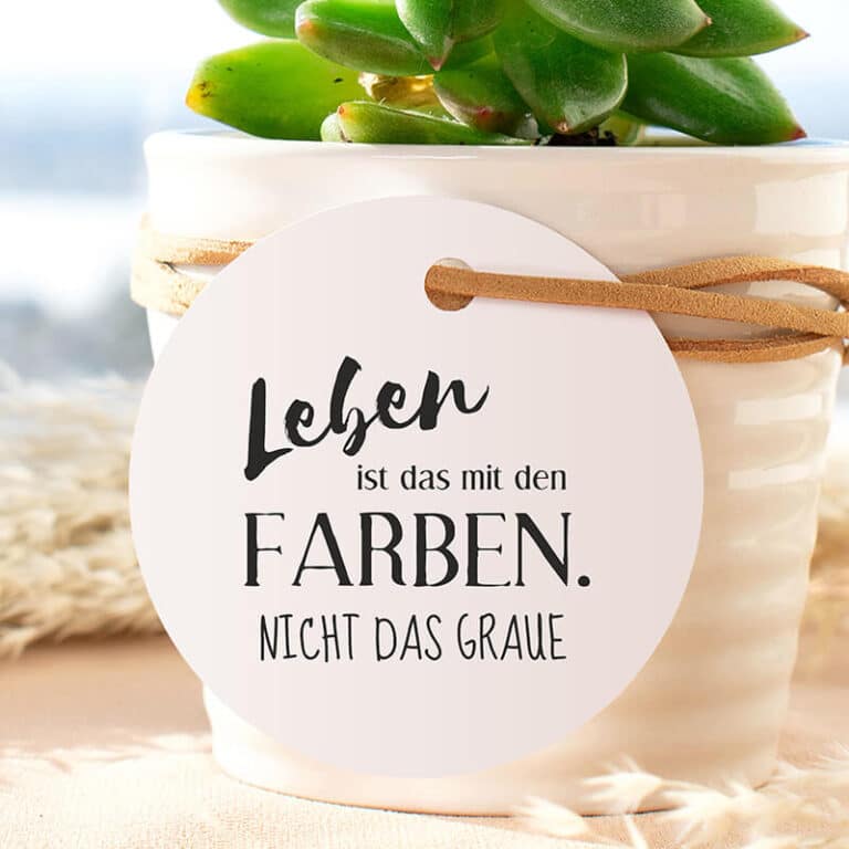 Stempel Leben ist das mit den Farben 100 Handmade von