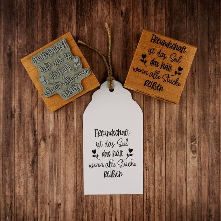 Stempel Freundschaft ist das Seil 100 Handmade von Newstamps