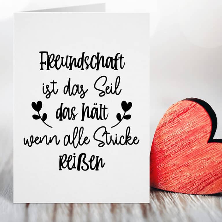 Stempel Freundschaft ist das Seil 100 Handmade von Newstamps
