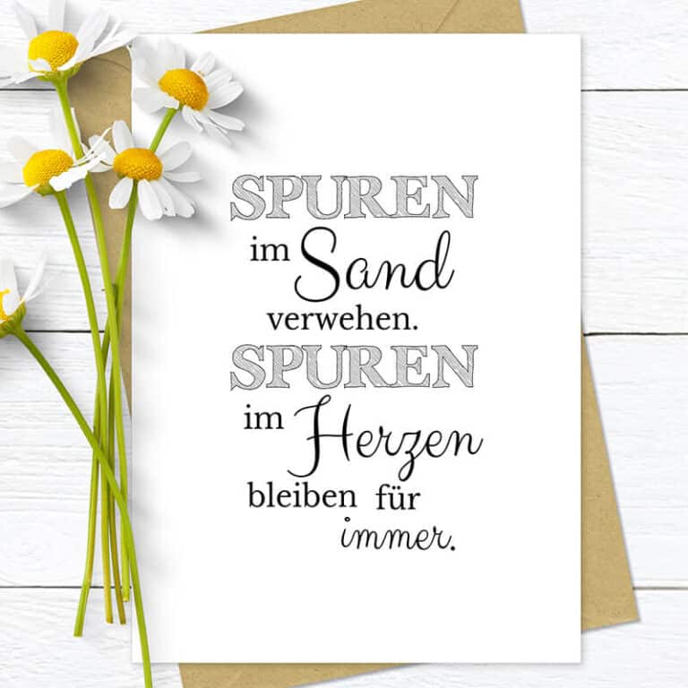 Stempel Spuren im Sand 100 Handmade von Newstamps