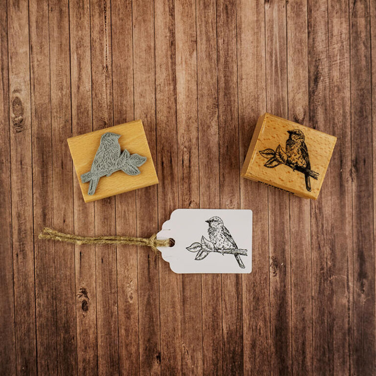 Strandläufer Stempel 48x38mm - Holzstempel Für Kreative Gestaltung