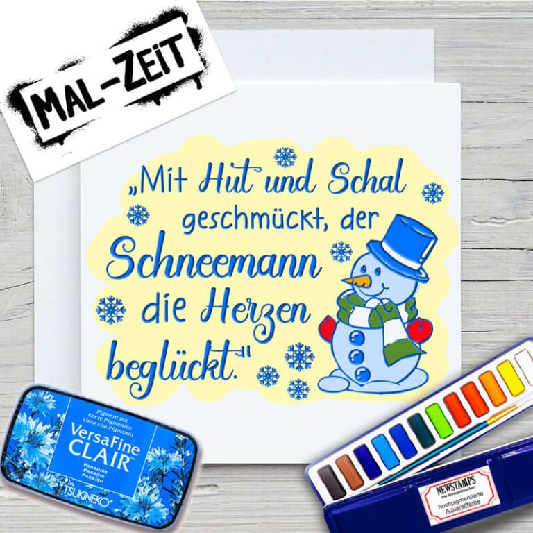 Stempel SchneemannSpruch 100 Handmade von Newstamps