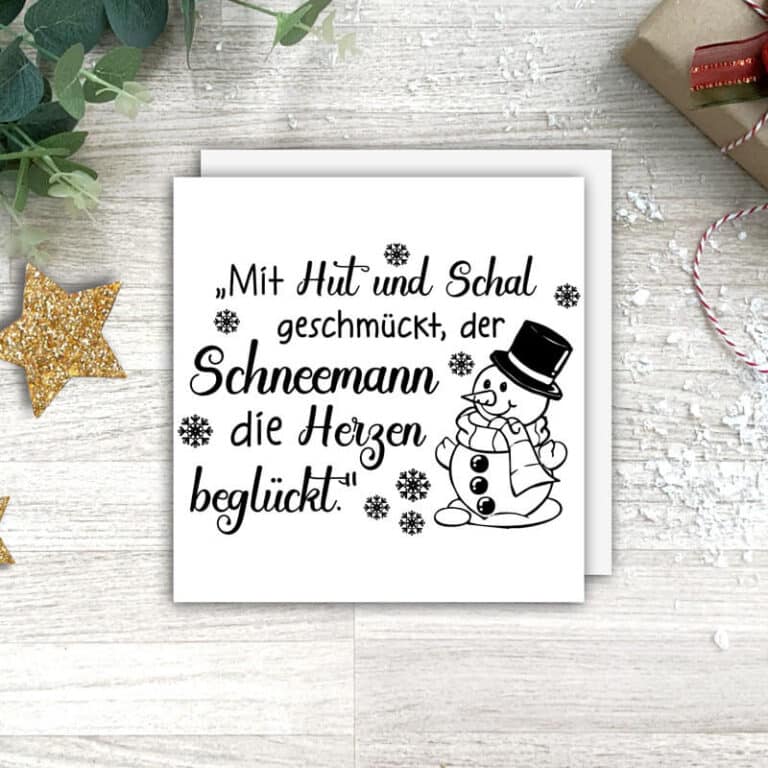 Stempel SchneemannSpruch 100 Handmade von Newstamps