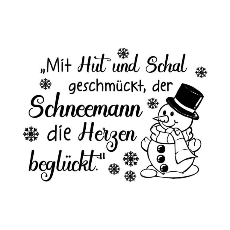 50+ Schneemann Spruch Kurz, Der schneemann auf der strasse trägt einen