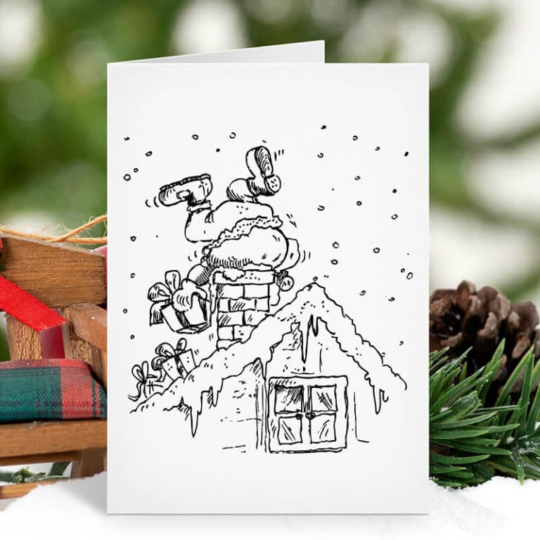 Stempel Weihnachtsmann im Kamin | 100% Handmade von Newstamps