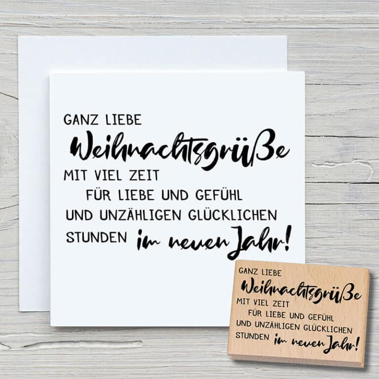 Stempel Ganz liebe Weihnachtsgrüße 100 Handmade von Newstamps